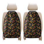 Embroidery Chinese Dragon Pattern Print Car Seat Organizers