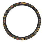 Embroidery Chinese Dragon Pattern Print Car Steering Wheel Cover