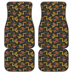 Embroidery Chinese Dragon Pattern Print Front and Back Car Floor Mats