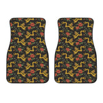 Embroidery Chinese Dragon Pattern Print Front Car Floor Mats