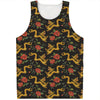 Embroidery Chinese Dragon Pattern Print Men's Tank Top