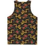 Embroidery Chinese Dragon Pattern Print Men's Tank Top