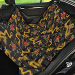 Embroidery Chinese Dragon Pattern Print Pet Car Back Seat Cover