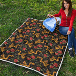 Embroidery Chinese Dragon Pattern Print Quilt