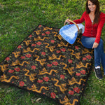 Embroidery Chinese Dragon Pattern Print Quilt