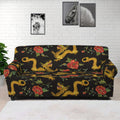 Embroidery Chinese Dragon Pattern Print Sofa Cover