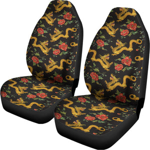 Embroidery Chinese Dragon Pattern Print Universal Fit Car Seat Covers