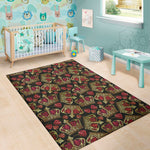 Embroidery Crown Pattern Print Area Rug