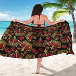 Embroidery Crown Pattern Print Beach Sarong Wrap