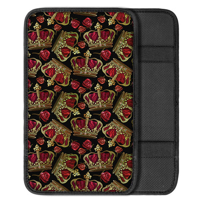 Embroidery Crown Pattern Print Car Center Console Cover