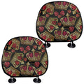 Embroidery Crown Pattern Print Car Headrest Covers