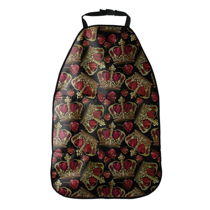 Embroidery Crown Pattern Print Car Seat Organizers