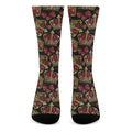 Embroidery Crown Pattern Print Crew Socks