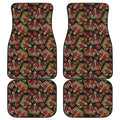 Embroidery Crown Pattern Print Front and Back Car Floor Mats