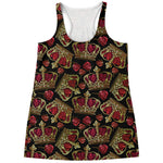 Embroidery Crown Pattern Print Women's Racerback Tank Top