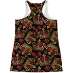 Embroidery Crown Pattern Print Women's Racerback Tank Top