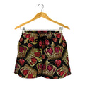 Embroidery Crown Pattern Print Women's Shorts