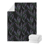 Embroidery Lavender Pattern Print Blanket