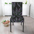 Embroidery Lavender Pattern Print Dining Chair Slipcover