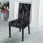 Embroidery Lavender Pattern Print Dining Chair Slipcover