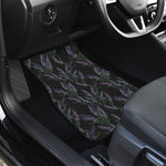 Embroidery Lavender Pattern Print Front Car Floor Mats