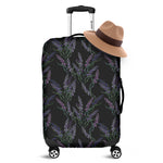 Embroidery Lavender Pattern Print Luggage Cover