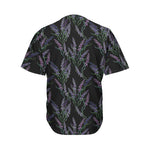 Embroidery Lavender Pattern Print Men's Baseball Jersey