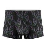 Embroidery Lavender Pattern Print Men's Boxer Briefs