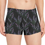 Embroidery Lavender Pattern Print Men's Boxer Briefs