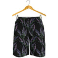 Embroidery Lavender Pattern Print Men's Shorts