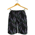 Embroidery Lavender Pattern Print Men's Shorts