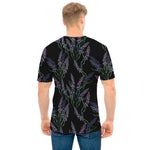 Embroidery Lavender Pattern Print Men's T-Shirt