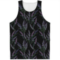 Embroidery Lavender Pattern Print Men's Tank Top