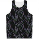 Embroidery Lavender Pattern Print Men's Tank Top