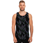 Embroidery Lavender Pattern Print Men's Tank Top