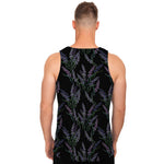 Embroidery Lavender Pattern Print Men's Tank Top
