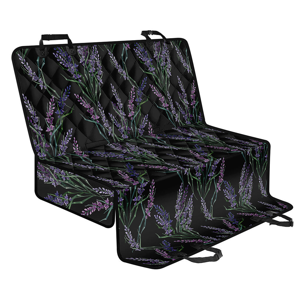 Embroidery Lavender Pattern Print Pet Car Back Seat Cover