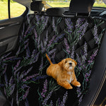 Embroidery Lavender Pattern Print Pet Car Back Seat Cover