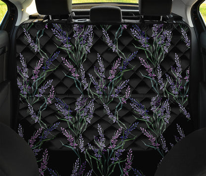 Embroidery Lavender Pattern Print Pet Car Back Seat Cover
