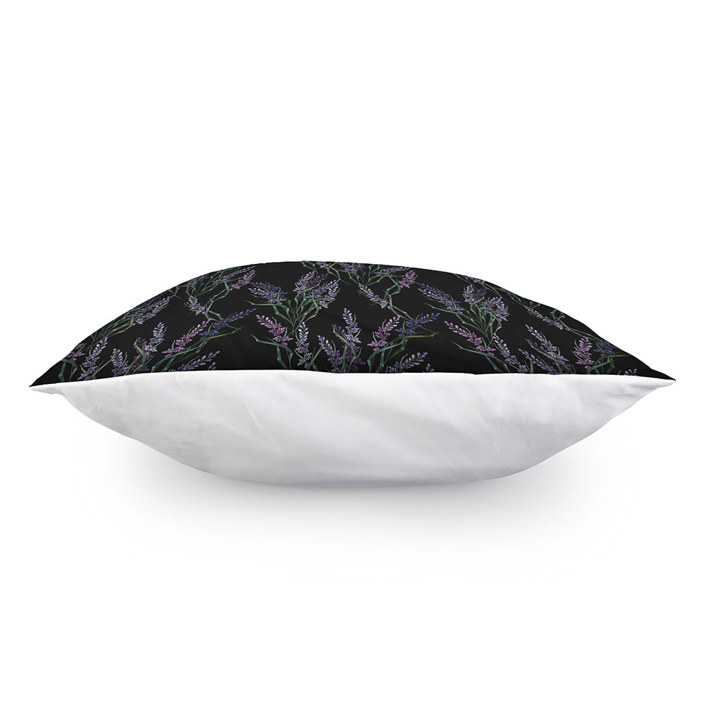 Embroidery Lavender Pattern Print Pillow Cover