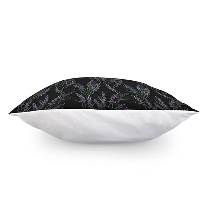 Embroidery Lavender Pattern Print Pillow Cover