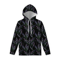 Embroidery Lavender Pattern Print Pullover Hoodie