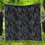 Embroidery Lavender Pattern Print Quilt