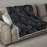 Embroidery Lavender Pattern Print Quilt