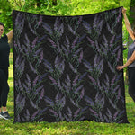 Embroidery Lavender Pattern Print Quilt