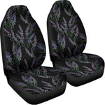 Embroidery Lavender Pattern Print Universal Fit Car Seat Covers