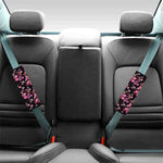 Embroidery Orchid Flower Pattern Print Car Seat Belt Covers