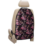 Embroidery Orchid Flower Pattern Print Car Seat Organizers