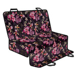 Embroidery Orchid Flower Pattern Print Pet Car Back Seat Cover