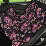 Embroidery Orchid Flower Pattern Print Pet Car Back Seat Cover
